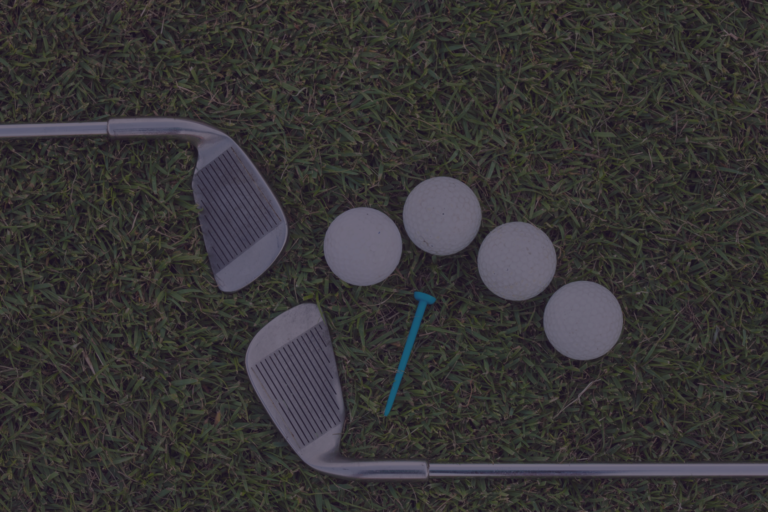 Golf equipment on grass