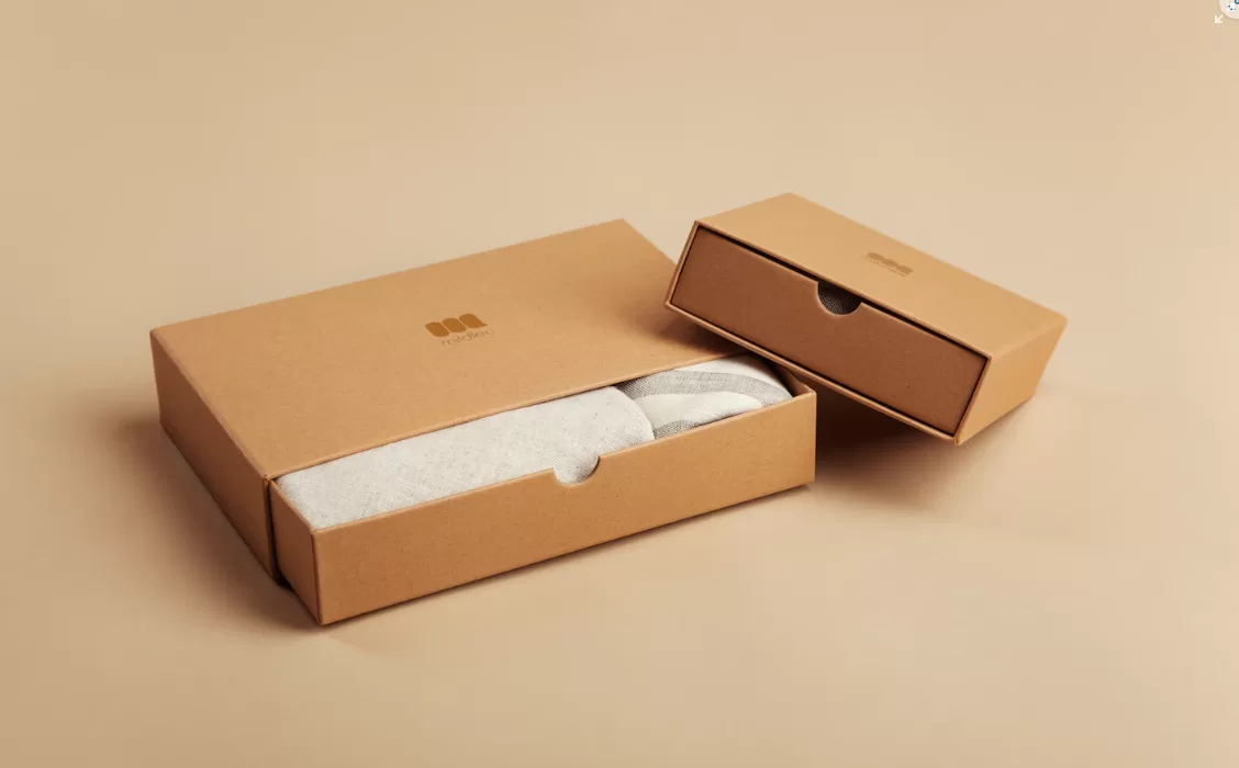 Cardboard boxes with white contents