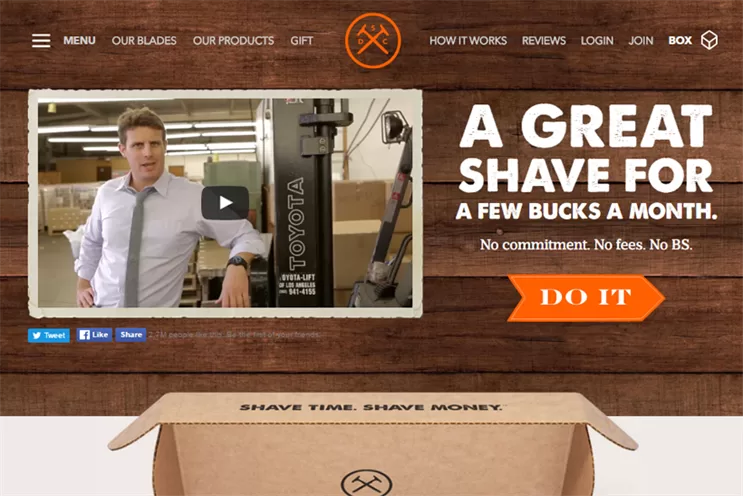 Dollar Shave Club video content from original Youtube ad.